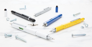 Logo trade promotional giveaways image of: 5-in-1 aluminium toolpen