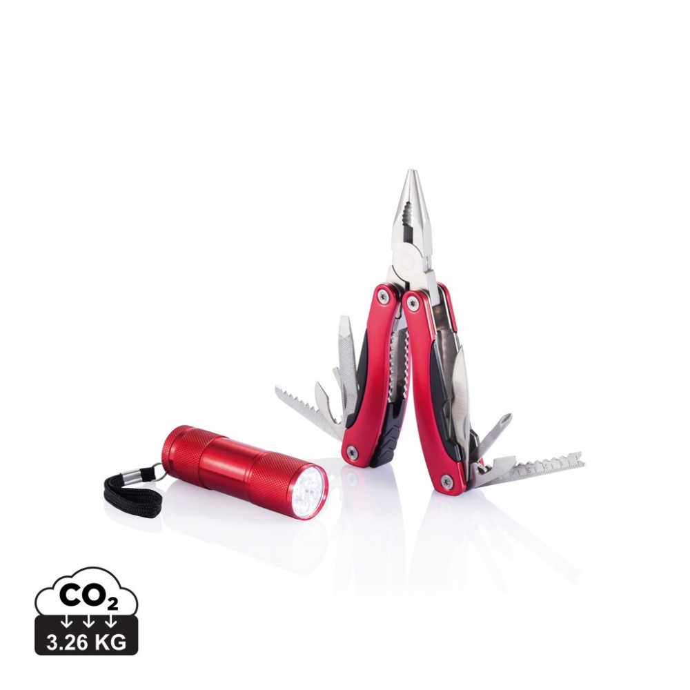 Logo trade promotional merchandise image of: Multitool and torch set