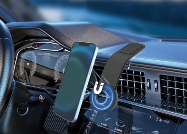 Logo trade promotional merchandise photo of: DriveGrip RCS recycled plastic universal magnetic car holder