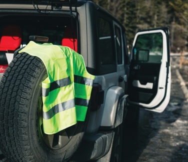 Logotrade promotional gift image of: GRS recycled PET high-visibility safety vest