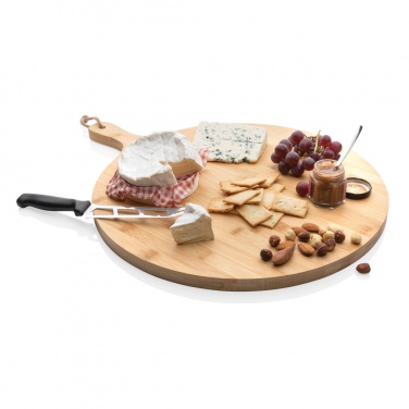 Logo trade business gift photo of: Ukiyo bamboo round serving board