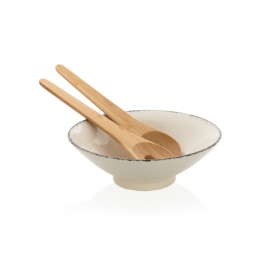 Logo trade promotional items picture of: Ukiyo salad bowl with bamboo salad server