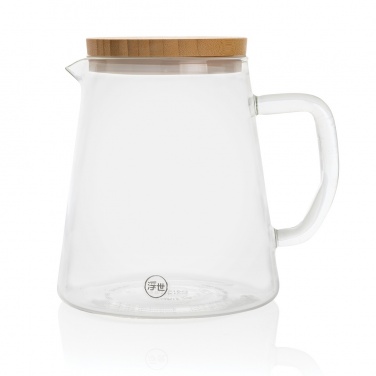 Logo trade promotional product photo of: Ukiyo borosilicate glass carafe with bamboo lid 1.2L
