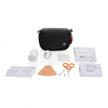 Logo trade promotional products image of: RCS recycled nubuck PU pouch first aid set mailable