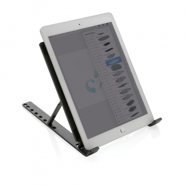 Logo trade promotional giveaways picture of: Terra RCS recycled aluminium universal laptop/tablet stand