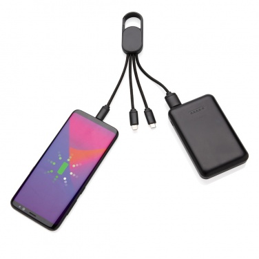 Logo trade advertising products picture of: 4-in-1 cable with carabiner clip