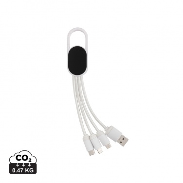 Logo trade corporate gifts picture of: 4-in-1 cable with carabiner clip