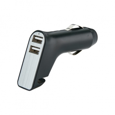 Logo trade business gift photo of: Dual port car charger with belt cutter and hammer