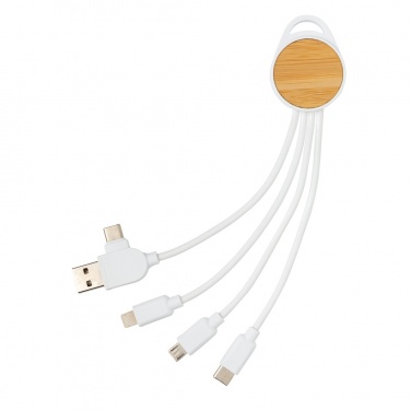 Logotrade business gift image of: RCS recycled plastic Ontario 6-in-1 round cable