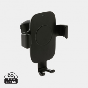 Logo trade promotional giveaway photo of: RCS recycled plastic 10W wireless charging car holder