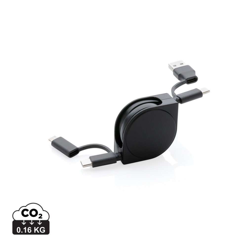 Logotrade promotional giveaway image of: RCS standard recycled plastic and TPE 6-in-1 cable