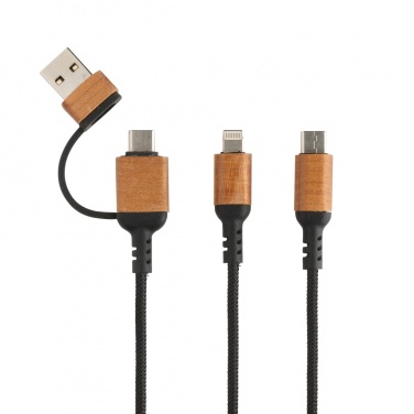 Logo trade promotional giveaway photo of: Ohio RCS certified recycled plastic 6-in-1 cable