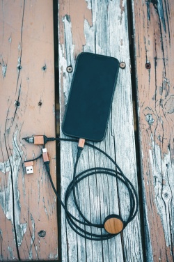 Logotrade promotional gift picture of: Ohio RCS certified recycled plastic 6-in-1 cable