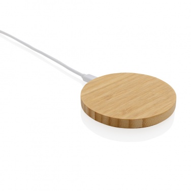 Logotrade promotional product picture of: Bamboo 15W wireless charger