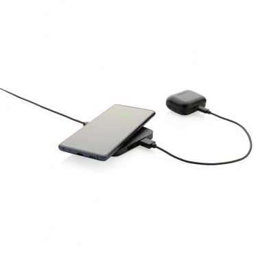 Logotrade promotional gift picture of: RCS recycled plastic 10W Wireless charger with USB Ports