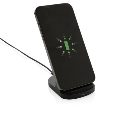 Logotrade business gift image of: RCS recycled plastic double coil wireless stand 15W
