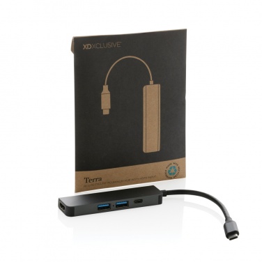 Logo trade promotional giveaway photo of: Terra RCS recycled aluminum hub with HDMI input