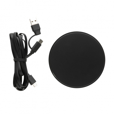 Logo trade promotional item photo of: RCS standard recycled plastic 10W wireless charger