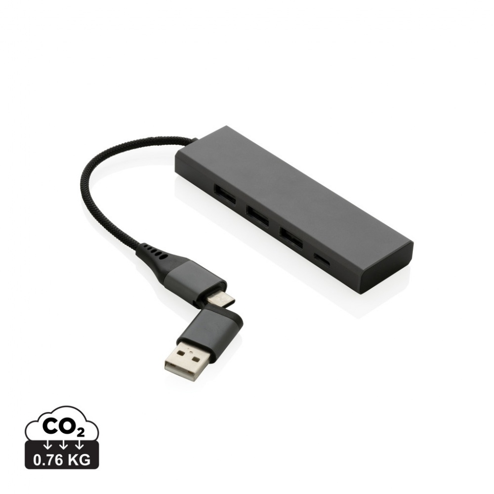 Logotrade corporate gifts photo of: Terra RCS recycled aluminium hub with 3 USB ports