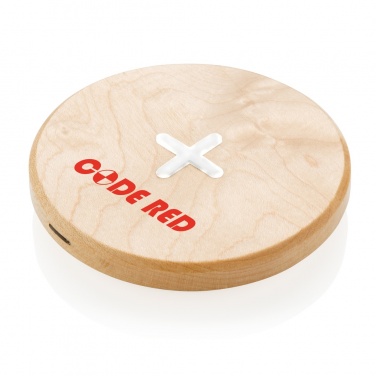 Logo trade promotional gifts picture of: 5W wood wireless charger