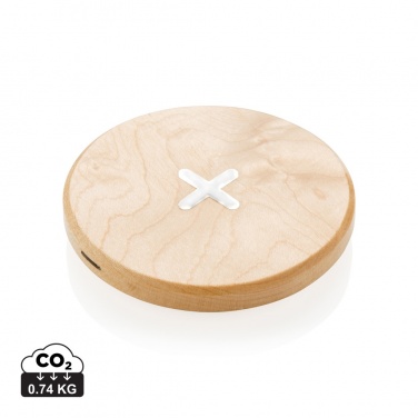 Logo trade promotional gifts image of: 5W wood wireless charger