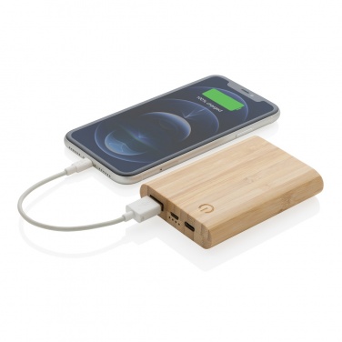 Logotrade promotional merchandise image of: Bamboo 5.000 mAh powerbank