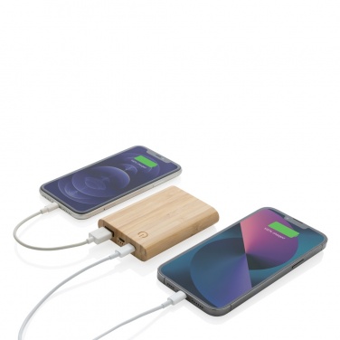 Logotrade advertising product picture of: Bamboo 5.000 mAh powerbank