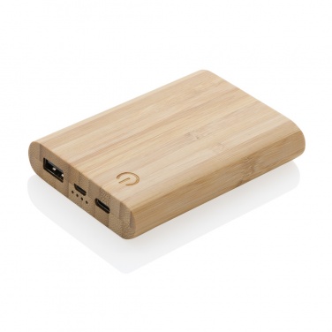 Logotrade business gifts photo of: Bamboo 5.000 mAh powerbank