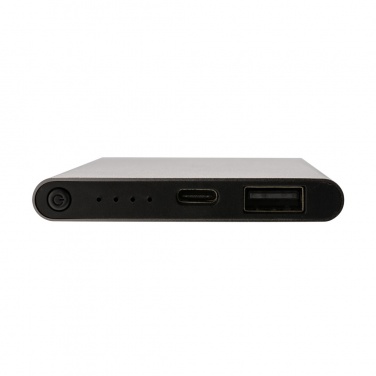 Logo trade business gift photo of: RCS recycled plastic/aluminum 4000 mah powerbank with type C
