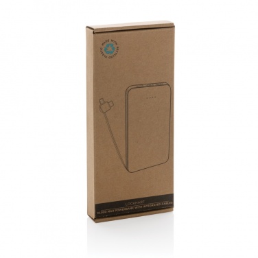 Logotrade promotional giveaways photo of: Lockhart RCS recycled plastic 10.000 with integrated cables