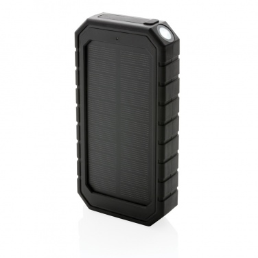 Logo trade promotional items image of: RCS recycled plastic Solar powerbank with 10W Wireless