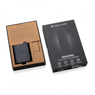 Logo trade promotional giveaway photo of: Urban Vitamin Pasadena 20.000 mAh 18W PD powerbank