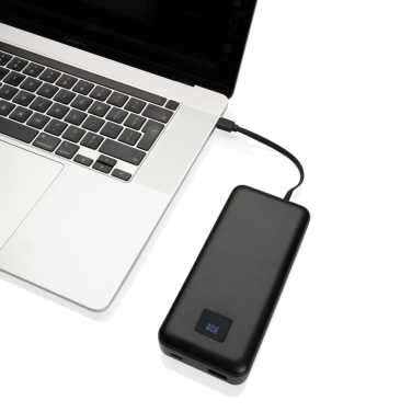 Logo trade corporate gifts image of: Gridley RCS rplastic 20000 65W laptop powerbank