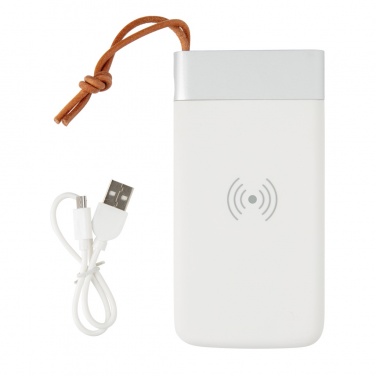 Logo trade promotional giveaways image of: Aria 8.000 mAh 5W wireless charging powerbank