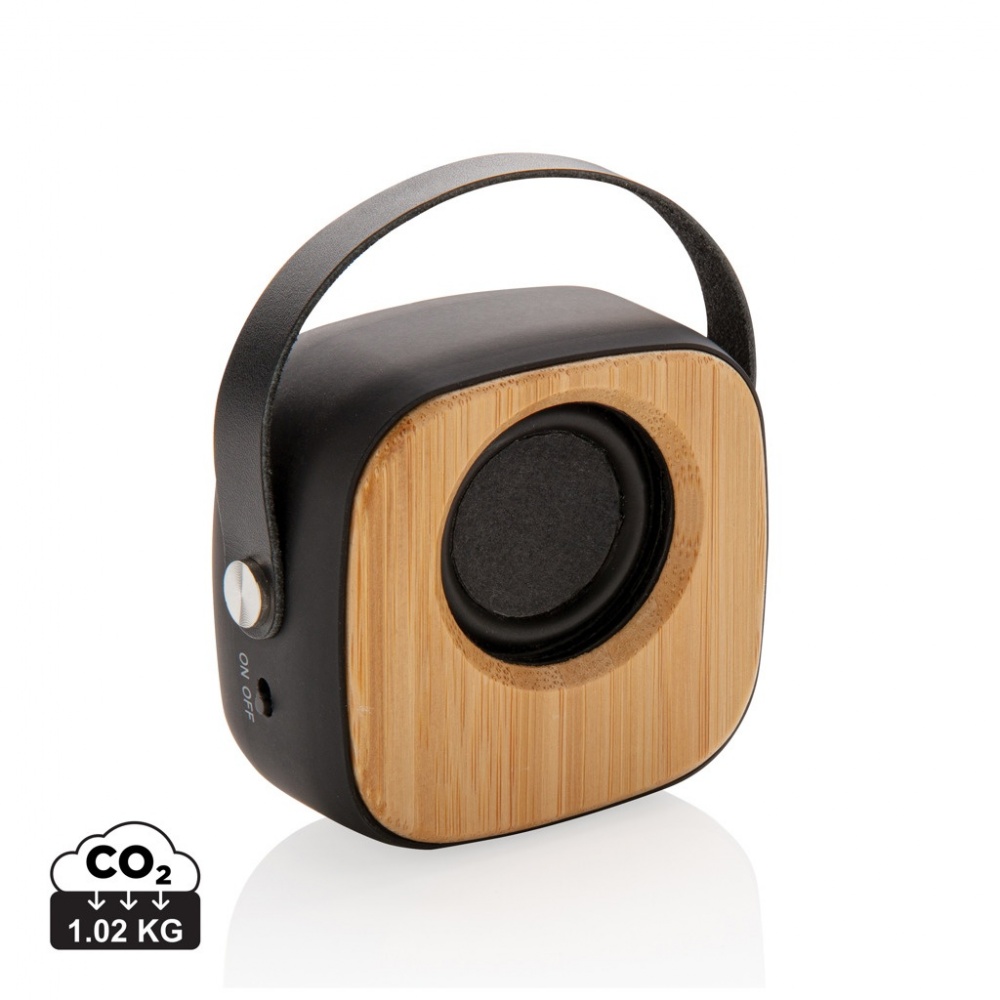 Logo trade business gift photo of: Bamboo 3W Wireless Fashion Speaker