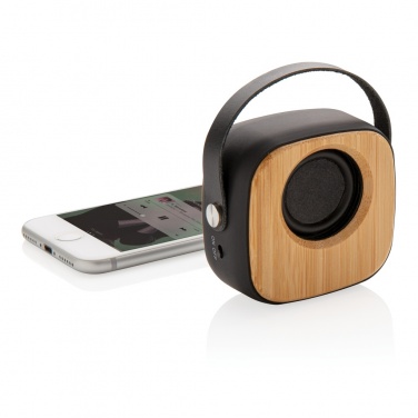 Logo trade advertising product photo of: Bamboo 3W Wireless Fashion Speaker