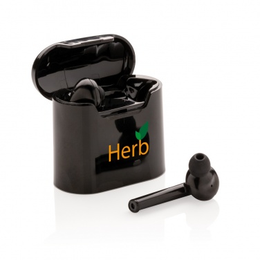 Logo trade corporate gifts picture of: Liberty wireless earbuds in charging case
