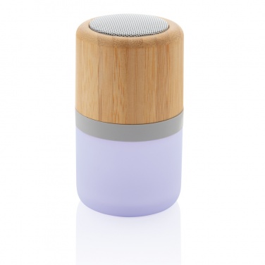Logotrade promotional items photo of: Bamboo colour changing 3W speaker light