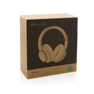 Logo trade promotional merchandise picture of: Terra RCS recycled aluminium wireless headphone