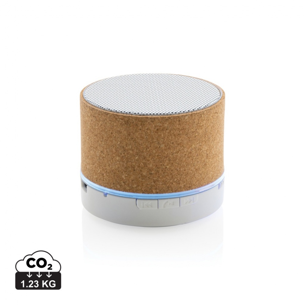 Logo trade advertising products picture of: Cork 3W wireless speaker