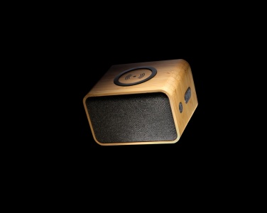 Logo trade promotional giveaways image of: RCS Rplastic 3W speaker with bamboo 5W wireless