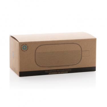 Logotrade promotional products photo of: RCS recycled plastic Soundbox 5W speaker