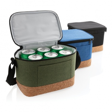 Logo trade corporate gifts image of: Two tone cooler bag with cork detail