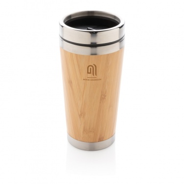 Logo trade promotional giveaways image of: Bamboo tumbler