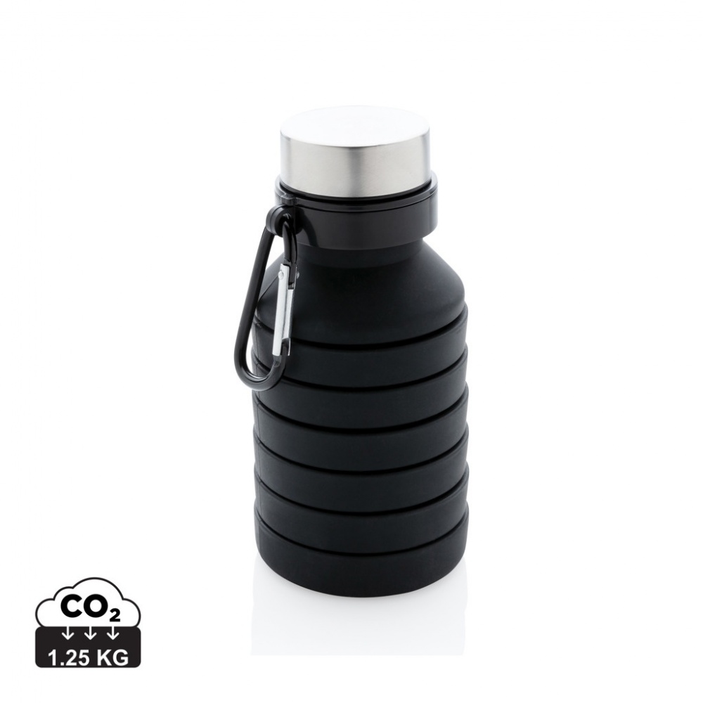 Logotrade promotional gift image of: Leakproof collapsible silicone bottle with lid