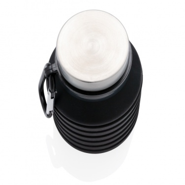 Logotrade promotional merchandise image of: Leakproof collapsible silicone bottle with lid