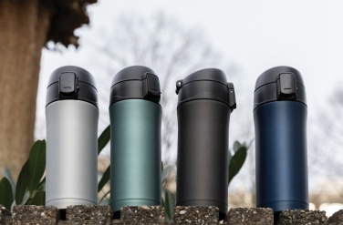 Logo trade promotional item photo of: Metallic easy lock vacuum mug