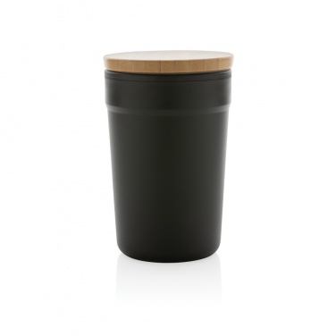 Logo trade promotional products image of: GRS certified recycled PP mug with bamboo lid
