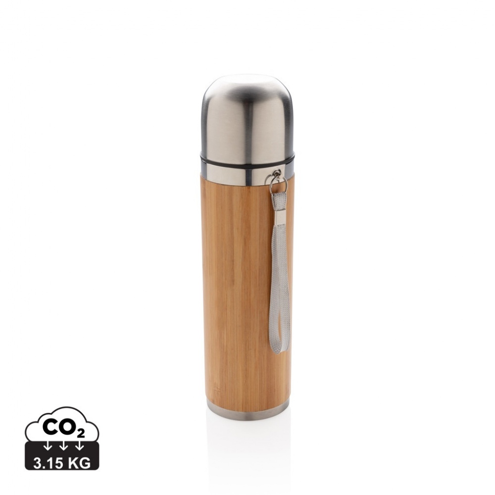Logotrade promotional giveaway image of: Bamboo vacuum travel flask