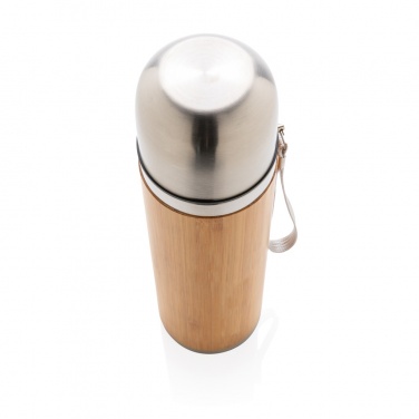 Logo trade promotional merchandise photo of: Bamboo vacuum travel flask